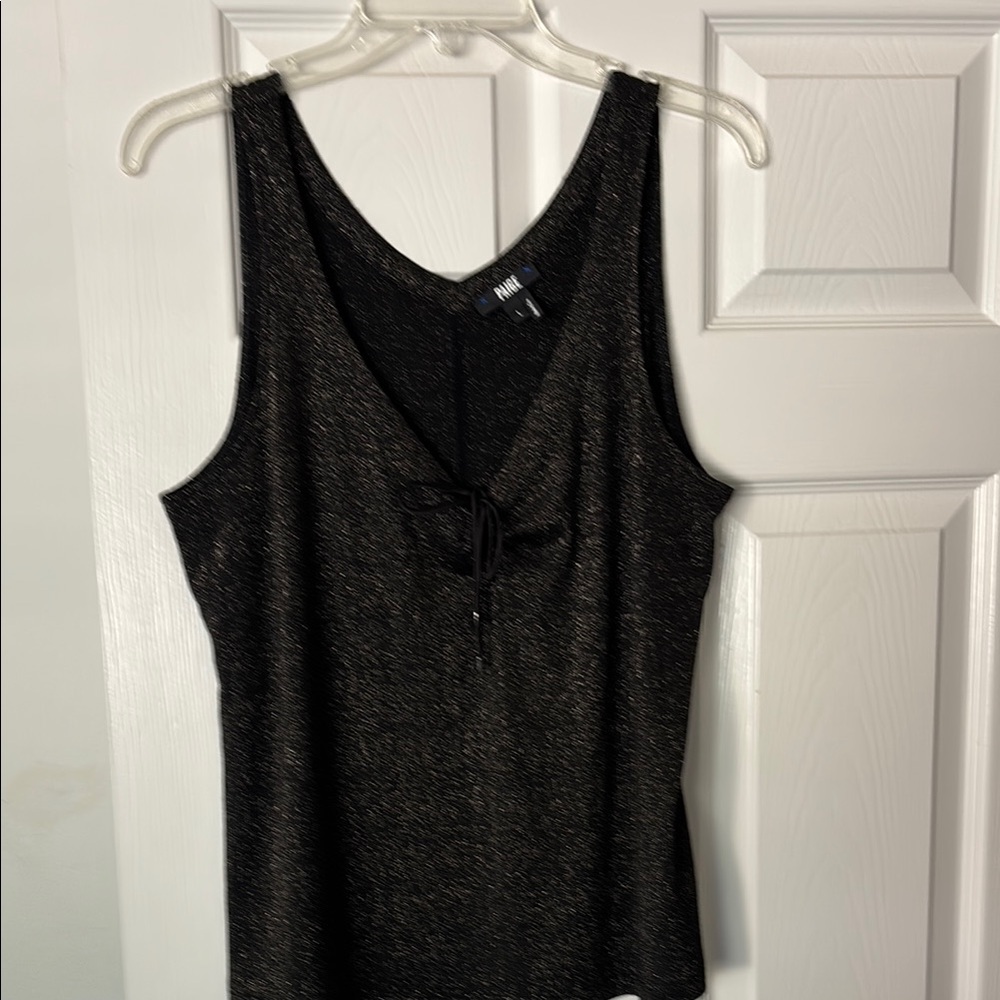 PAIGE Black Shimmer Tank Top